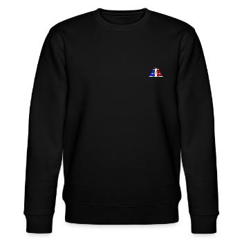 Blau Weiß Rot Pferde - Stanley/Stella Unisex Bio-Sweatshirt CHANGER  - Schwarz - Vorne - Nik (191cm) & Marisol (170cm)