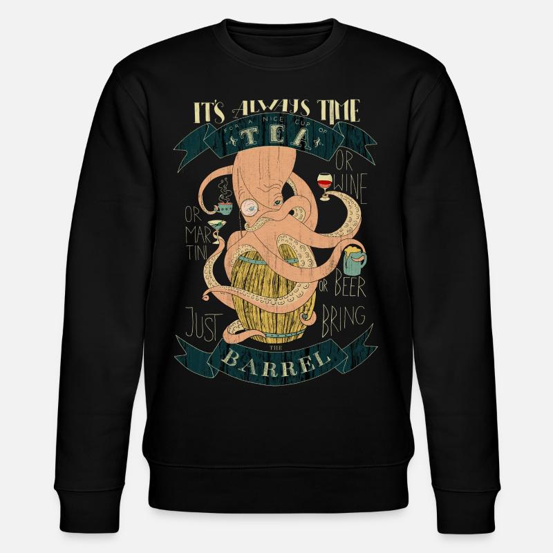 Vintage Kraken - Stanley/Stella Unisex Bio-Sweatshirt CHANGER  - Schwarz