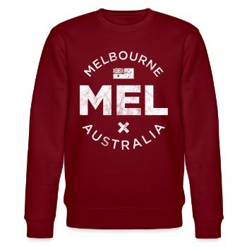 MEL, Melbourne Australie - Sweat bio CHANGER Stanley/Stella Unisexe - bordeaux - Devant - Nik (191cm) & Marisol (170cm)