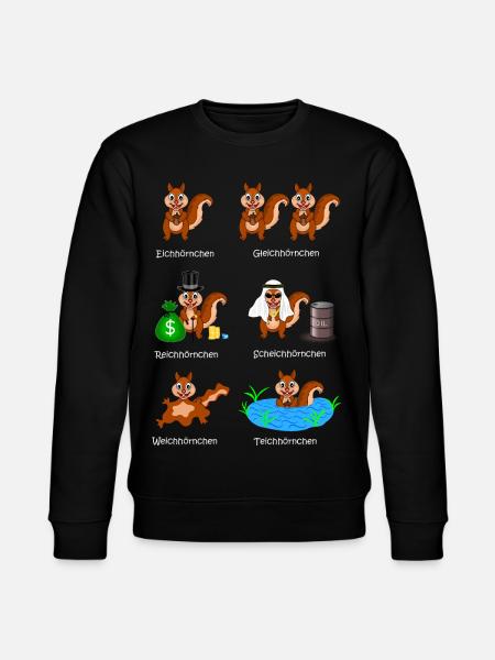 squirrels, rich squirrels, sheikh squirrels, - Stanley/Stella CHANGER Unisex Organic Sweatshirt - black