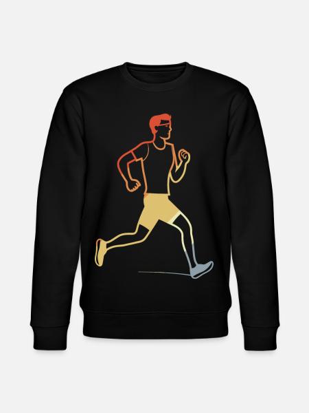 Retro Jogger Sketch - Stanley/Stella CHANGER Unisex Organic Sweatshirt - black