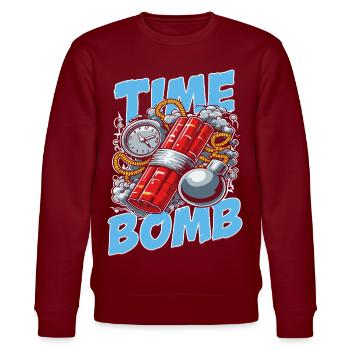 Bombe à retardement – Design streetwear explosif - Sweat bio CHANGER Stanley/Stella Unisexe - bordeaux - Devant - Nik (191cm) & Marisol (170cm)
