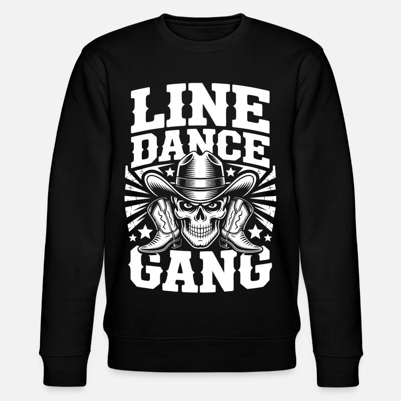 Line Dance Schädel-Gang - Stanley/Stella Unisex Bio-Sweatshirt CHANGER  - Schwarz