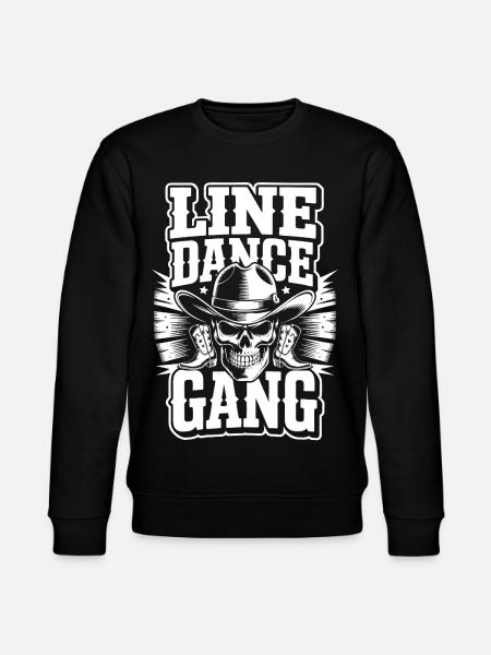 Line Dance Gang Skull Cowboy - Stanley/Stella CHANGER Unisex Organic Sweatshirt - black