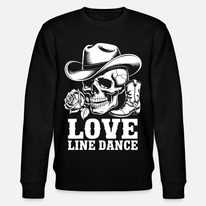 Danse en ligne Cowboy Squelette - Sweat bio CHANGER Stanley/Stella Unisexe - noir
