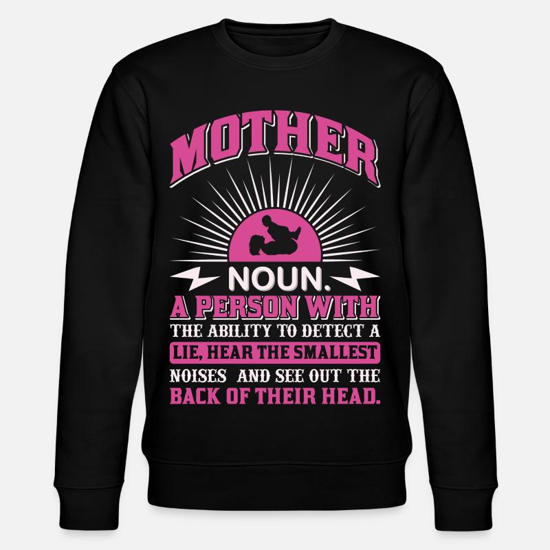 Mutter-Substantiv-Definition Lustiges Mutter-Power-Shirt - Stanley/Stella Unisex Bio-Sweatshirt CHANGER  - Schwarz