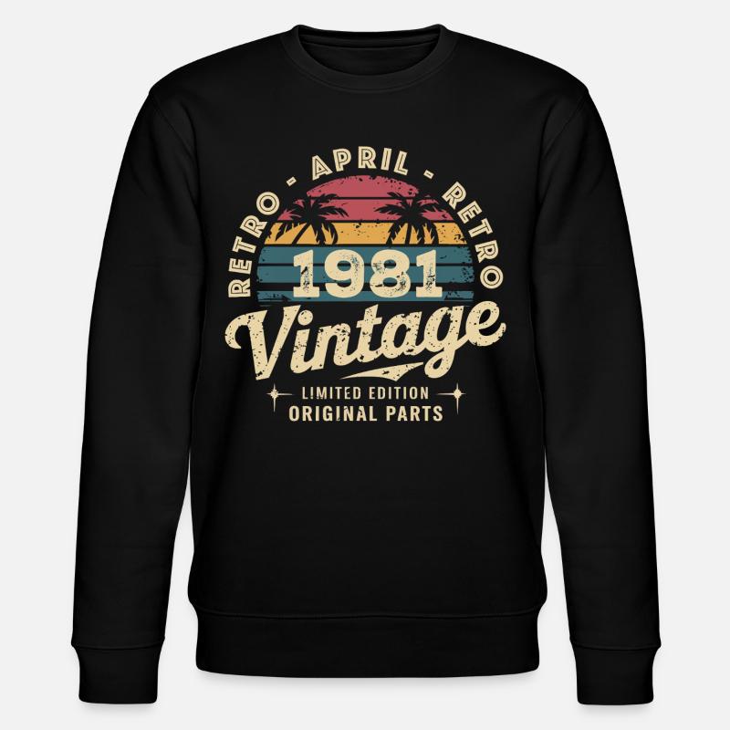Avril 1981 – April 1981 - Stanley/Stella Unisex Bio-Sweatshirt CHANGER  - Schwarz