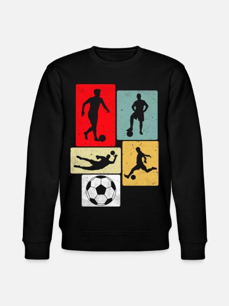 Fußball Retro - Stanley/Stella Unisex Bio-Sweatshirt CHANGER - Schwarz