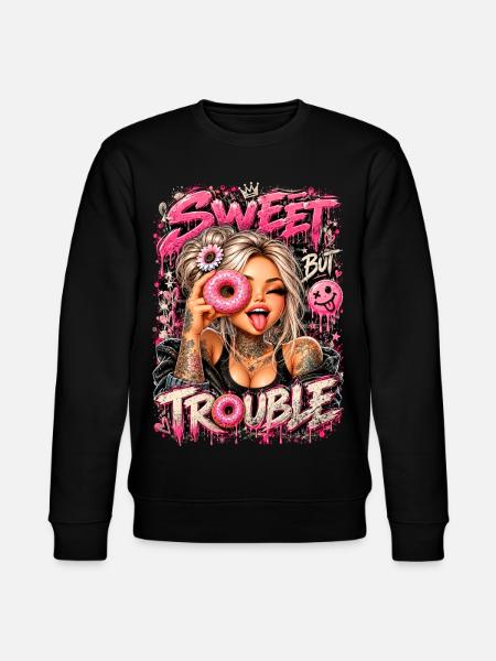 Sweet Trouble Donut Glam - Stanley/Stella Unisex Bio-Sweatshirt CHANGER - Schwarz