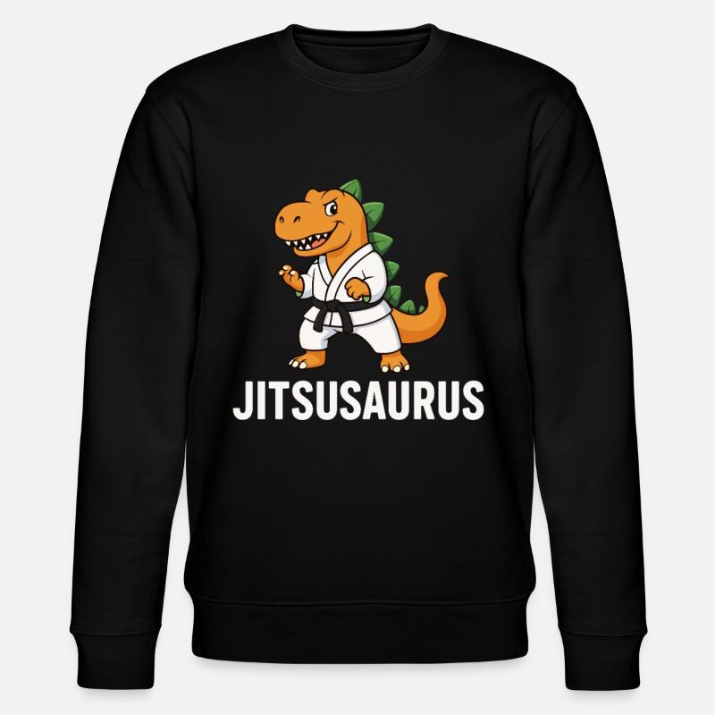 Jitsusaurus – BJJ Dino - Stanley/Stella CHANGER Unisex Organic Sweatshirt - black