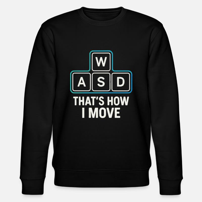 WASD – Gamer Move - Stanley/Stella Unisex Bio-Sweatshirt CHANGER  - Schwarz