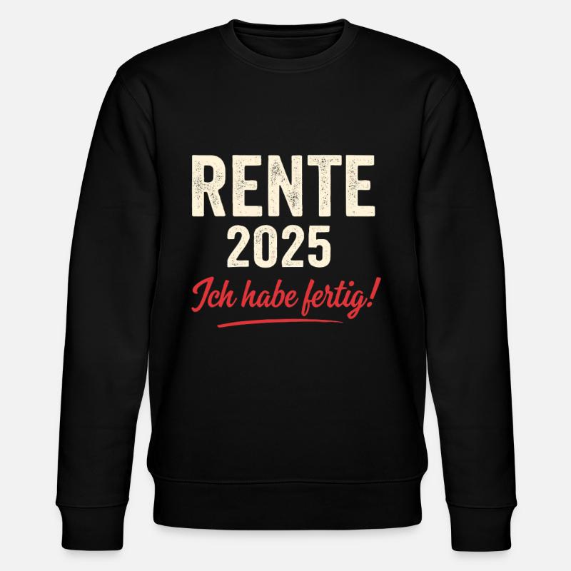 Rente 2025 – J’ai terminé - Sweat bio CHANGER Stanley/Stella Unisexe - noir