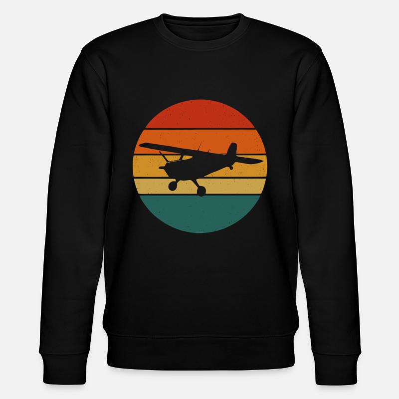 Avion rétro – Sunset Design - Sweat bio CHANGER Stanley/Stella Unisexe - noir