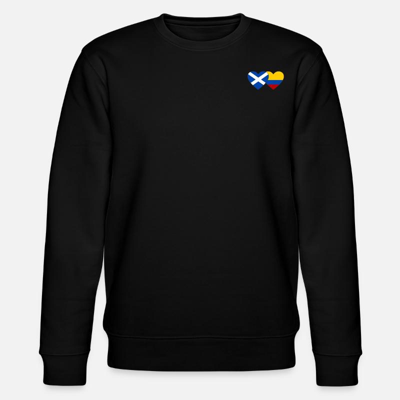 Ecosse Colombie Drapeau Coeur - Sweat bio CHANGER Stanley/Stella Unisexe - noir