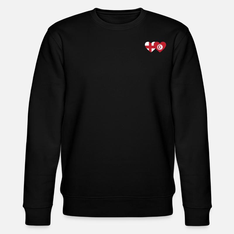 Angleterre Tunisie Drapeau Coeur - Sweat bio CHANGER Stanley/Stella Unisexe - noir