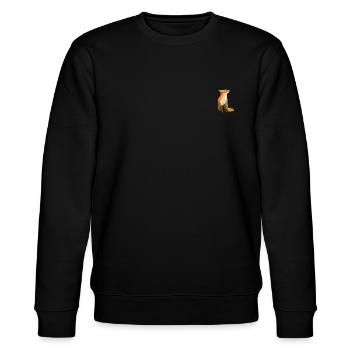 Red Fox LowPoly - Stanley/Stella Unisex Bio-Sweatshirt CHANGER  - Schwarz - Vorne - Nik (191cm) & Marisol (170cm)