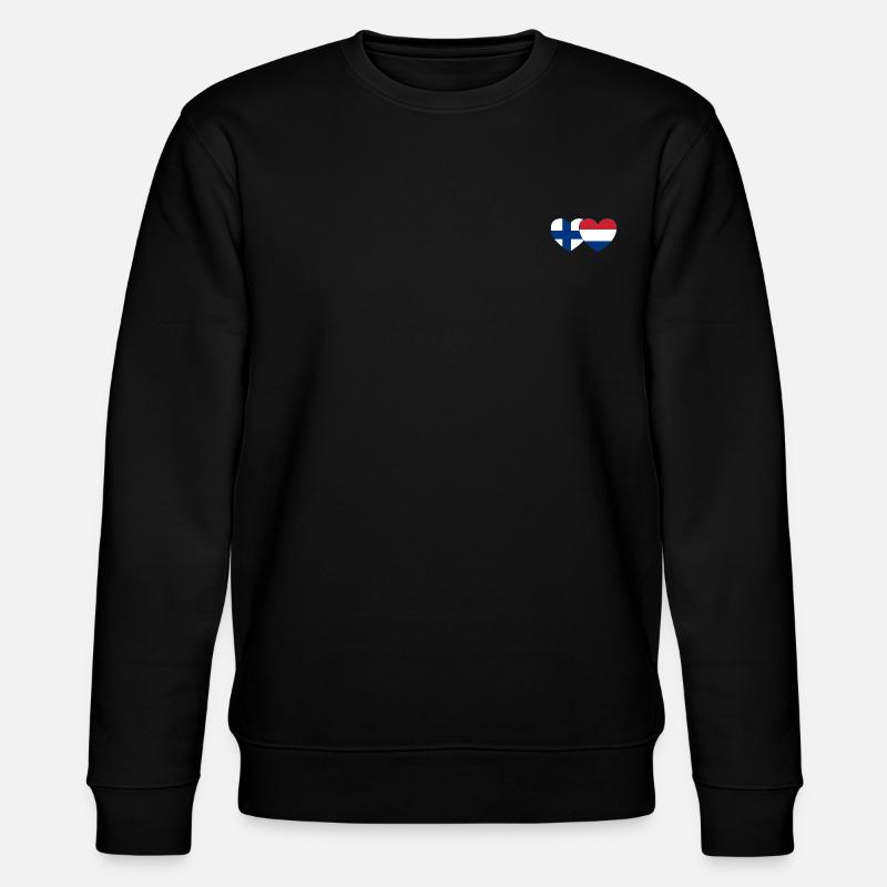 Finlande Drapeau Hollande Coeur - Sweat bio CHANGER Stanley/Stella Unisexe - noir