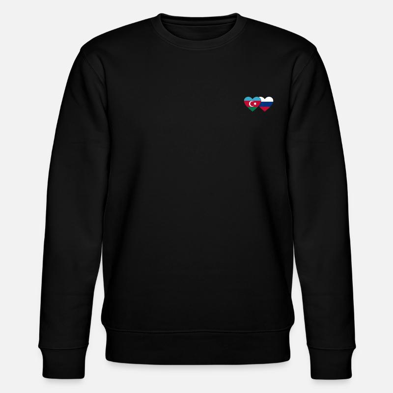 Azerbaïdjan Russie Drapeau Coeur - Sweat bio CHANGER Stanley/Stella Unisexe - noir