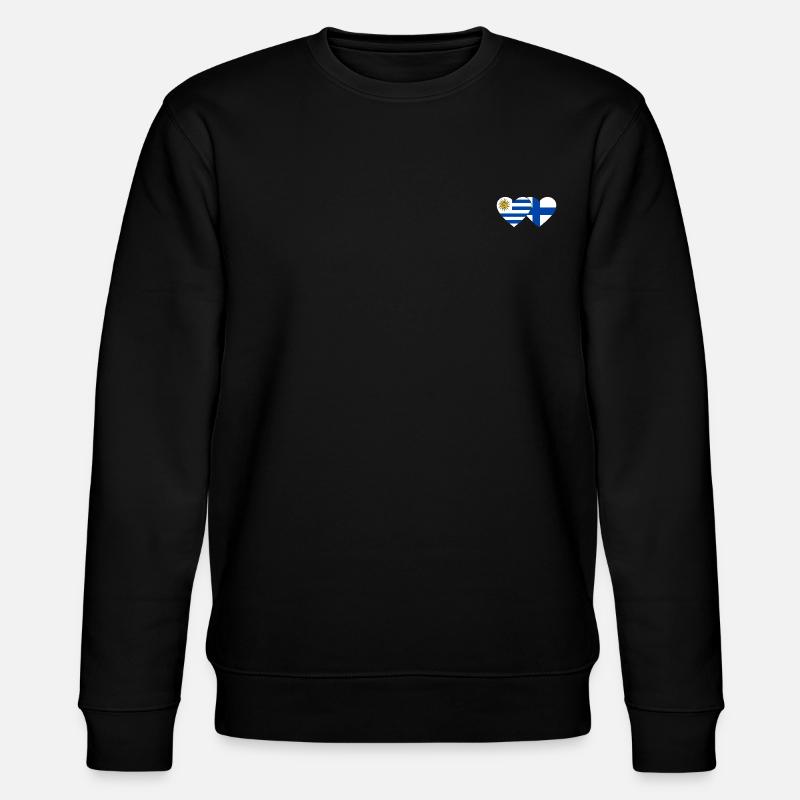 Uruguay Finlande Drapeau du cœur - Sweat bio CHANGER Stanley/Stella Unisexe - noir