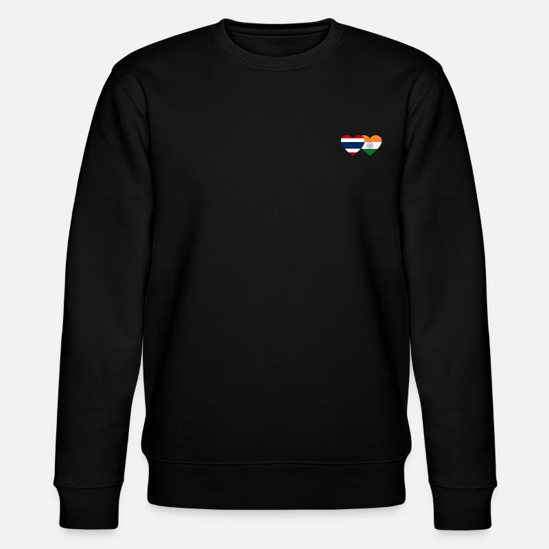 Thaïlande Inde Flag Heart - Sweat bio CHANGER Stanley/Stella Unisexe - noir
