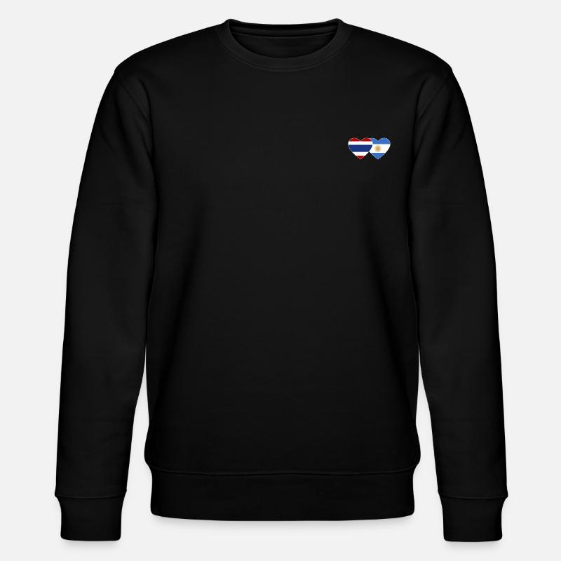 Coeur de drapeau Thaïlande Argentine - Sweat bio CHANGER Stanley/Stella Unisexe - noir