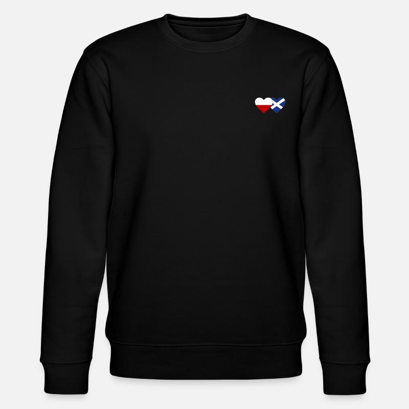 Pologne Ecosse Drapeau Coeur - Sweat bio CHANGER Stanley/Stella Unisexe - noir