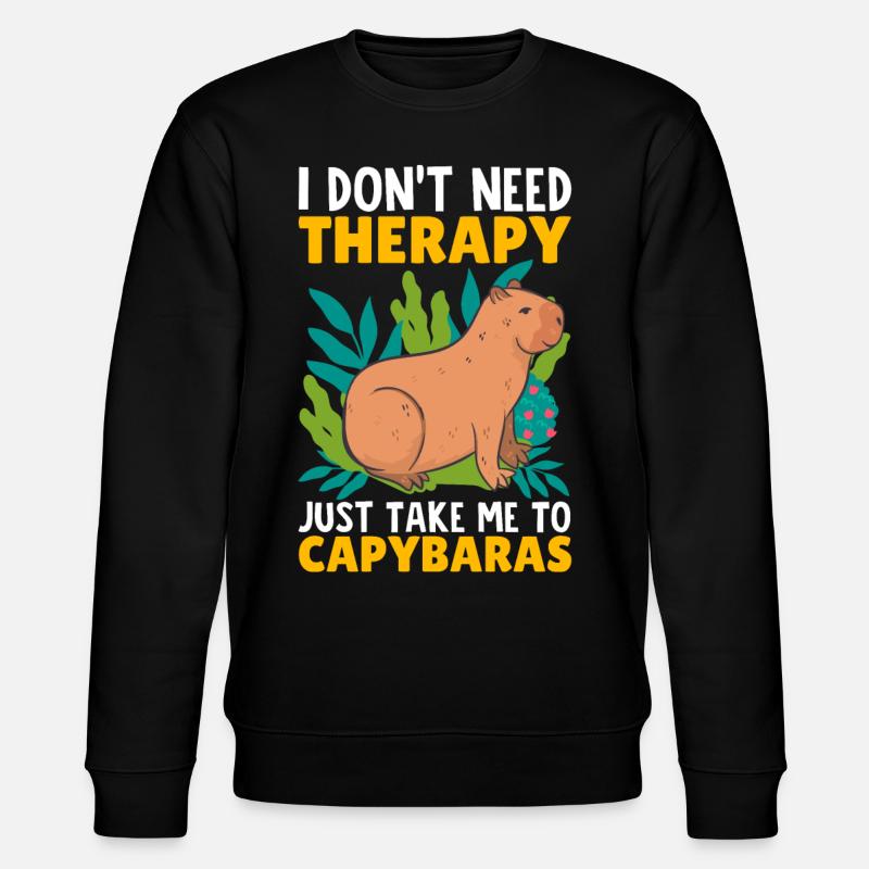 Capybara Capy - Stanley/Stella CHANGER Unisex Organic Sweatshirt - black