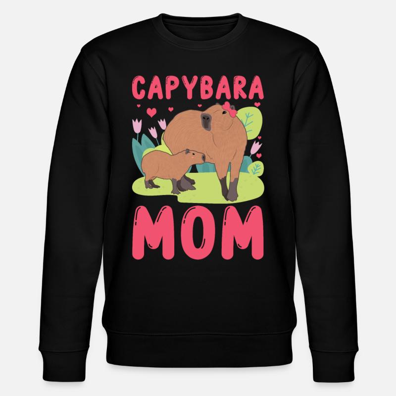 Capybara Maman Capy - Sweat bio CHANGER Stanley/Stella Unisexe - noir