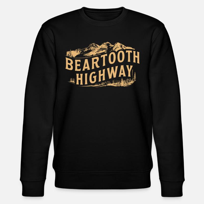 Beartooth Highway Abenteuer Berge - Stanley/Stella Unisex Bio-Sweatshirt CHANGER  - Schwarz