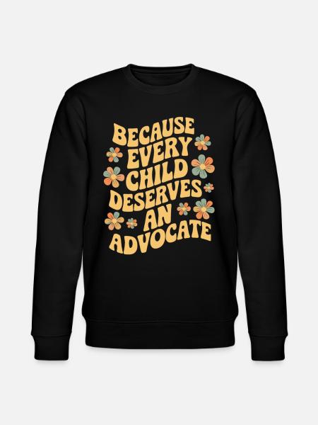Fordi alle børn fortjener en advokat - - Stanley/Stella økologisk unisex-sweatshirt CHANGER - sort