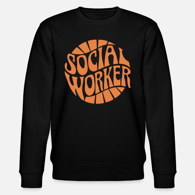 Sozialarbeiter – Retro Stil - Stanley/Stella Unisex Bio-Sweatshirt CHANGER  - Schwarz