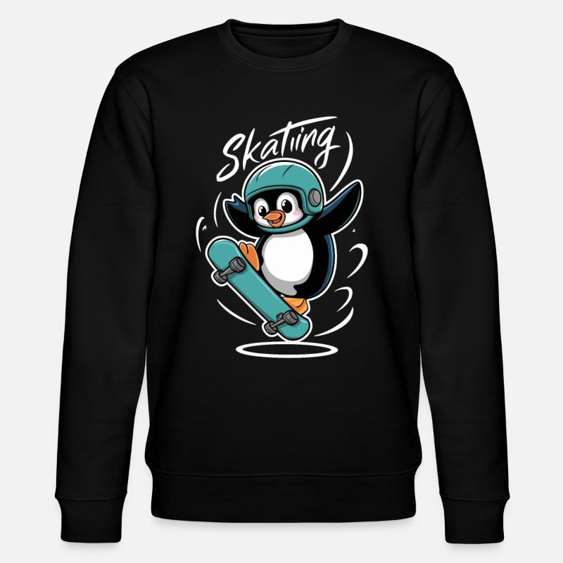 Pingouin Skating Aventurier - Sweat bio CHANGER Stanley/Stella Unisexe - noir