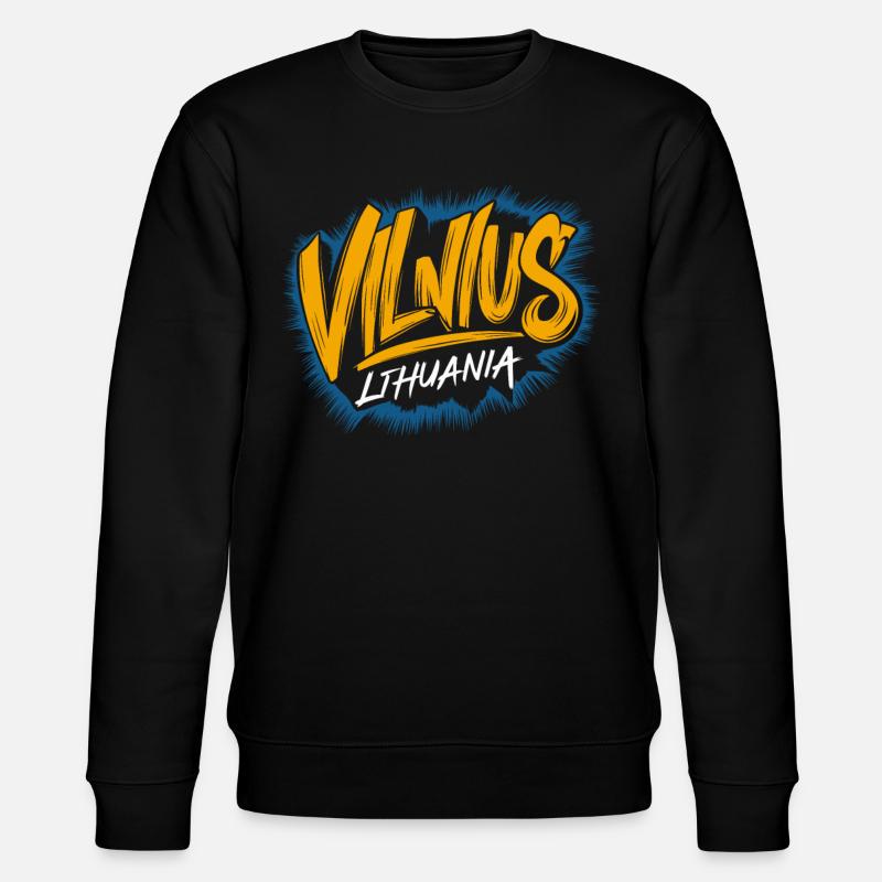 Vilnius Lithuania Souvenir - Stanley/Stella Unisex Bio-Sweatshirt CHANGER  - Schwarz