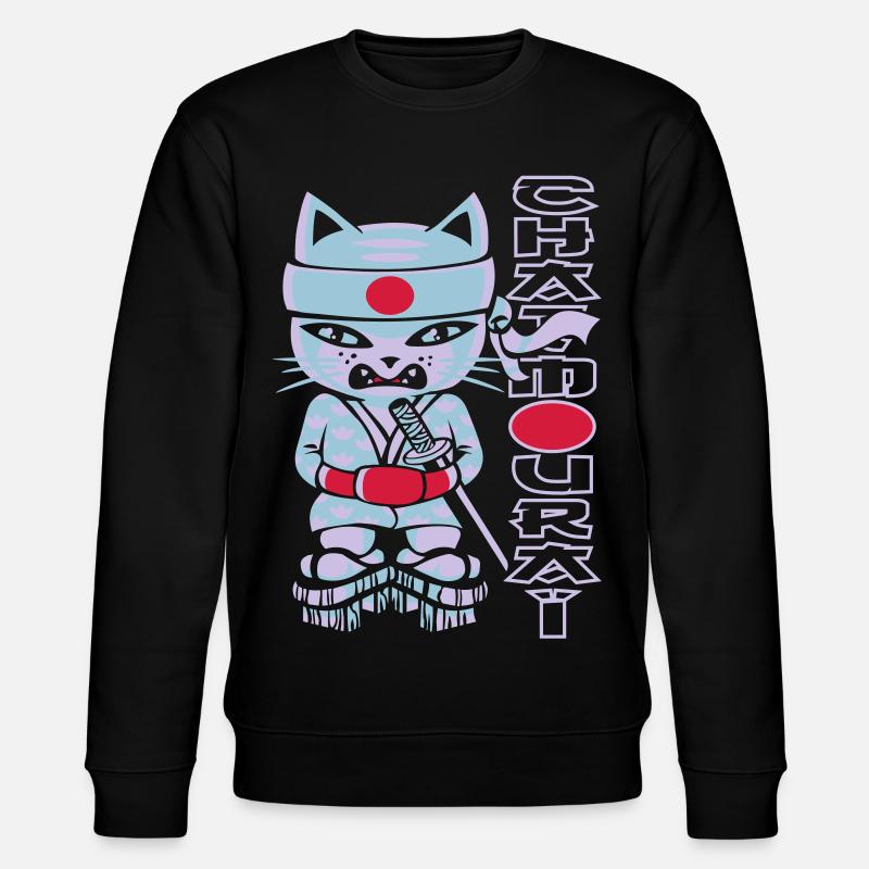 Chat mouraï flex - Stanley/Stella Unisex Bio-Sweatshirt CHANGER  - Schwarz