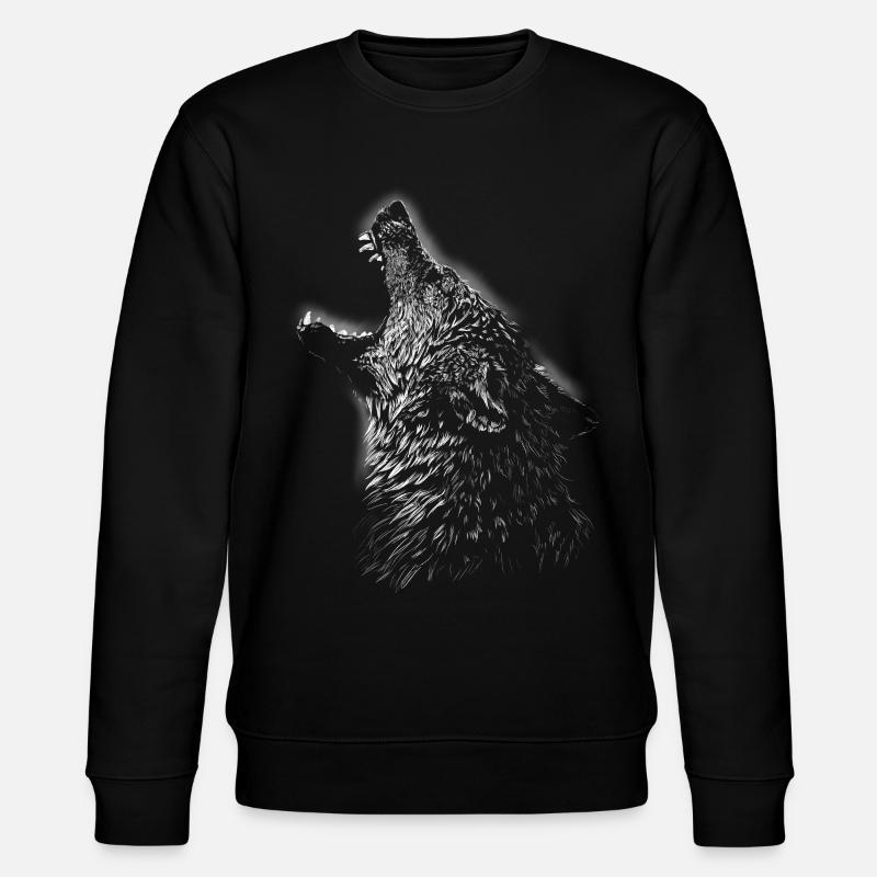 Wolf - Stanley/Stella Unisex Bio-Sweatshirt CHANGER  - Schwarz