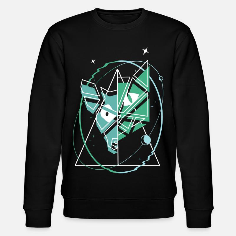 Dog and Cat Abstract - Stanley/Stella CHANGER Unisex Organic Sweatshirt - black
