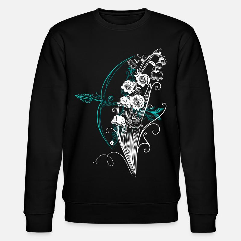Maiglöckchen Pfeil Bogen - Stanley/Stella Unisex Bio-Sweatshirt CHANGER  - Schwarz