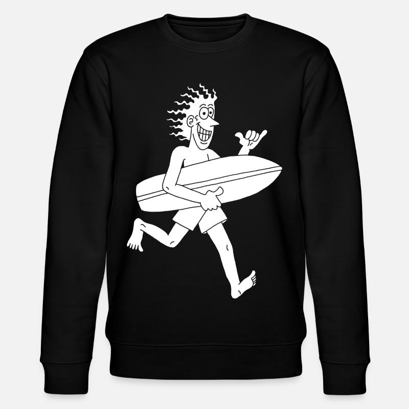 Surfeur impatient (blanc) - Sweat bio CHANGER Stanley/Stella Unisexe - noir