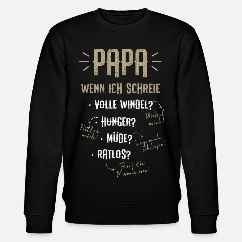 Papas Anleitung - Stanley/Stella Unisex Bio-Sweatshirt CHANGER  - Schwarz
