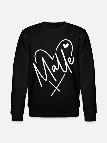 Malle Herz - Stanley/Stella Unisex Bio-Sweatshirt CHANGER  - Schwarz
