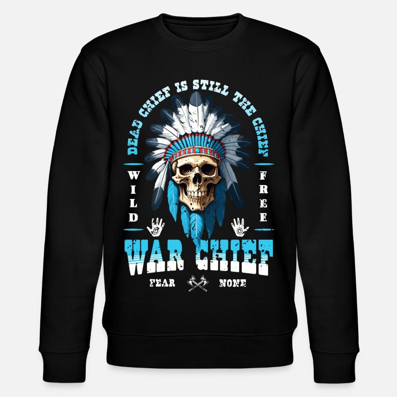 Crâne indien - Sweat bio CHANGER Stanley/Stella Unisexe - noir