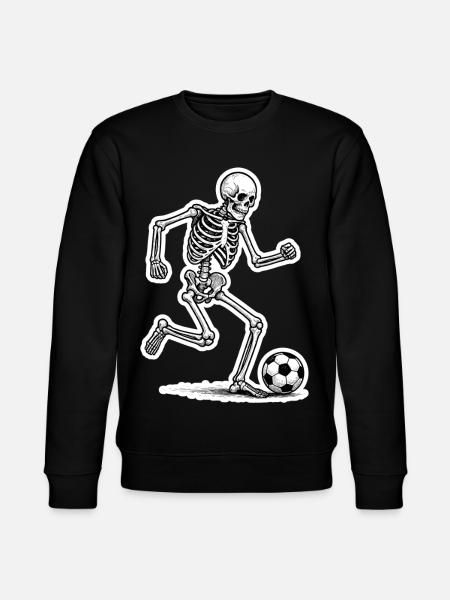 Skeleton Soccer Player - Stanley/Stella CHANGER Unisex Organic Sweatshirt - black