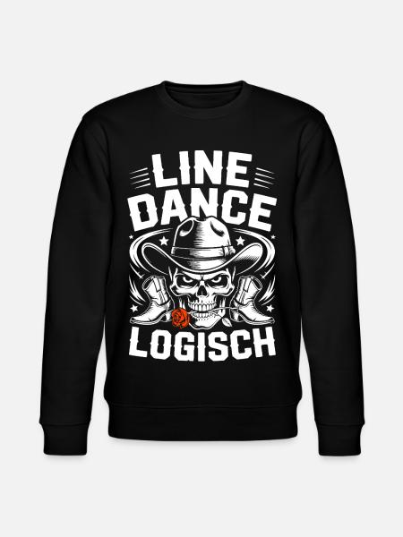 Line Dance Logical Skull - Stanley/Stella CHANGER Unisex Organic Sweatshirt - black