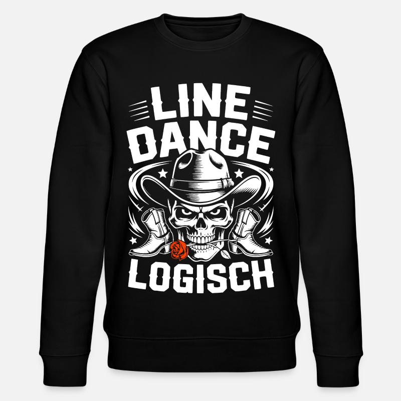 Line Dance Logical Skull - Stanley/Stella CHANGER Unisex Organic Sweatshirt - black