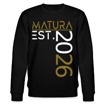Matura 2026 - Stanley/Stella Unisex Bio-Sweatshirt CHANGER  - Schwarz - Vorne - Nik (191cm) & Marisol (170cm)