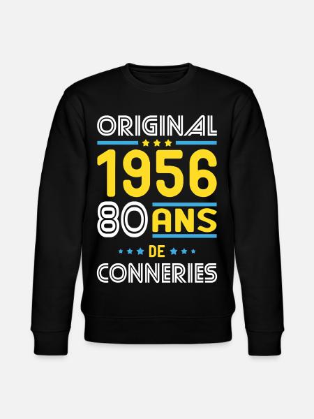 Original – 1956 – 70 years of - Stanley/Stella CHANGER Unisex Organic Sweatshirt - black