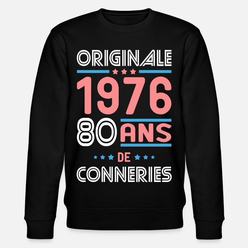 Original – 1976 – 50 Jahre - Stanley/Stella Unisex Bio-Sweatshirt CHANGER - Schwarz