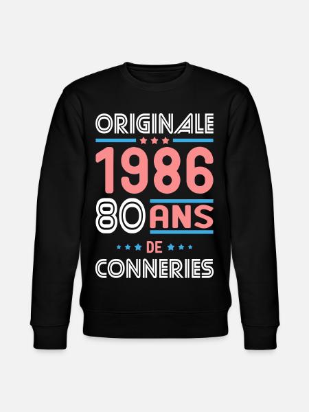 Original – 1986 – 40 Jahre - Stanley/Stella Unisex Bio-Sweatshirt CHANGER - Schwarz
