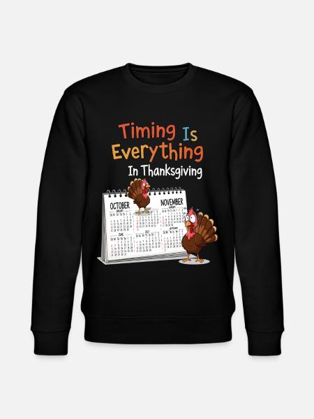 Thanksgiving Timing - Stanley/Stella CHANGER Unisex Organic Sweatshirt - black