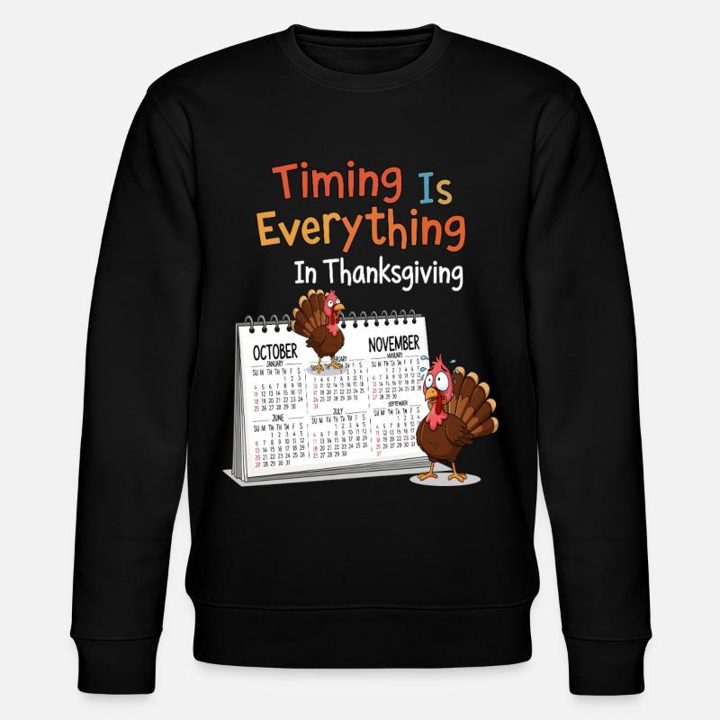 Thanksgiving Timing - Stanley/Stella CHANGER Unisex Organic Sweatshirt - black